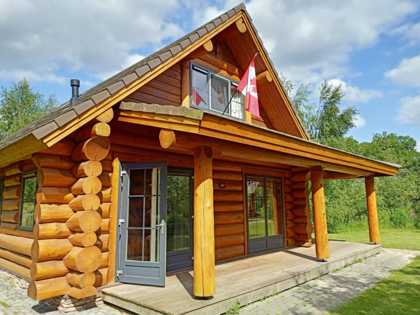 Unieke Houten Villa Met Sauna In Twente - 6P Den Ham Exterior photo